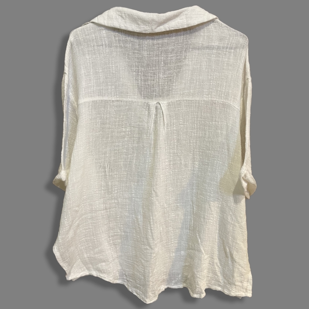 White Formal Linen Shirt - Picture 2 of 5